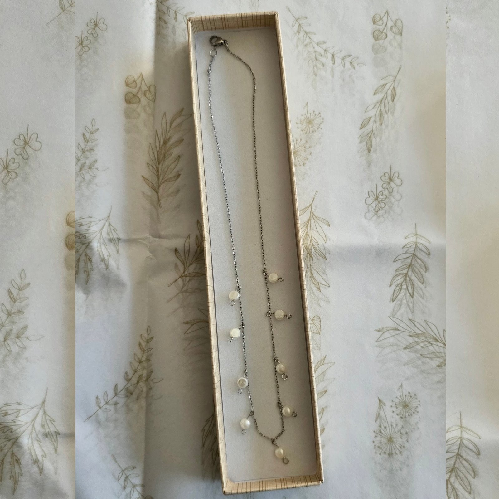 Aureline Pearl Charm Necklace - Image 3
