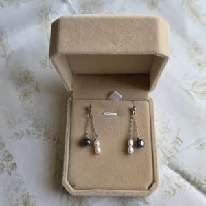 Aureline Dual Drop Pearl Earrings