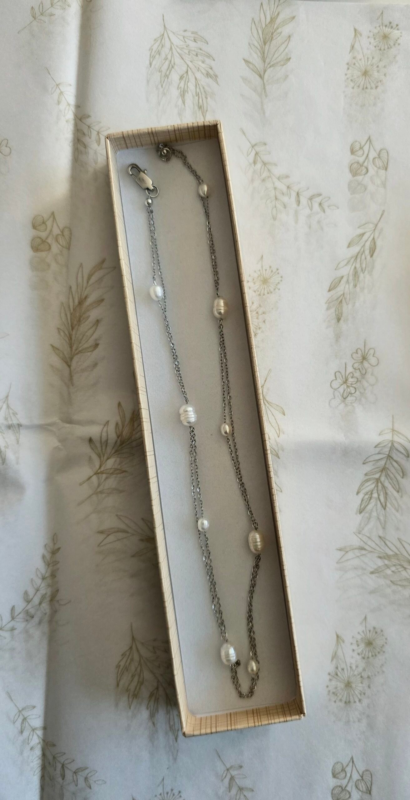 Aureline Layered Pearl Chain Necklace - Image 2