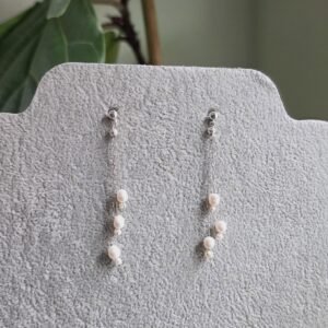 Aureline Pearl Cascade Layered Drop Earrings