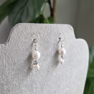 Aureline Pearl Cluster Drop Earrings
