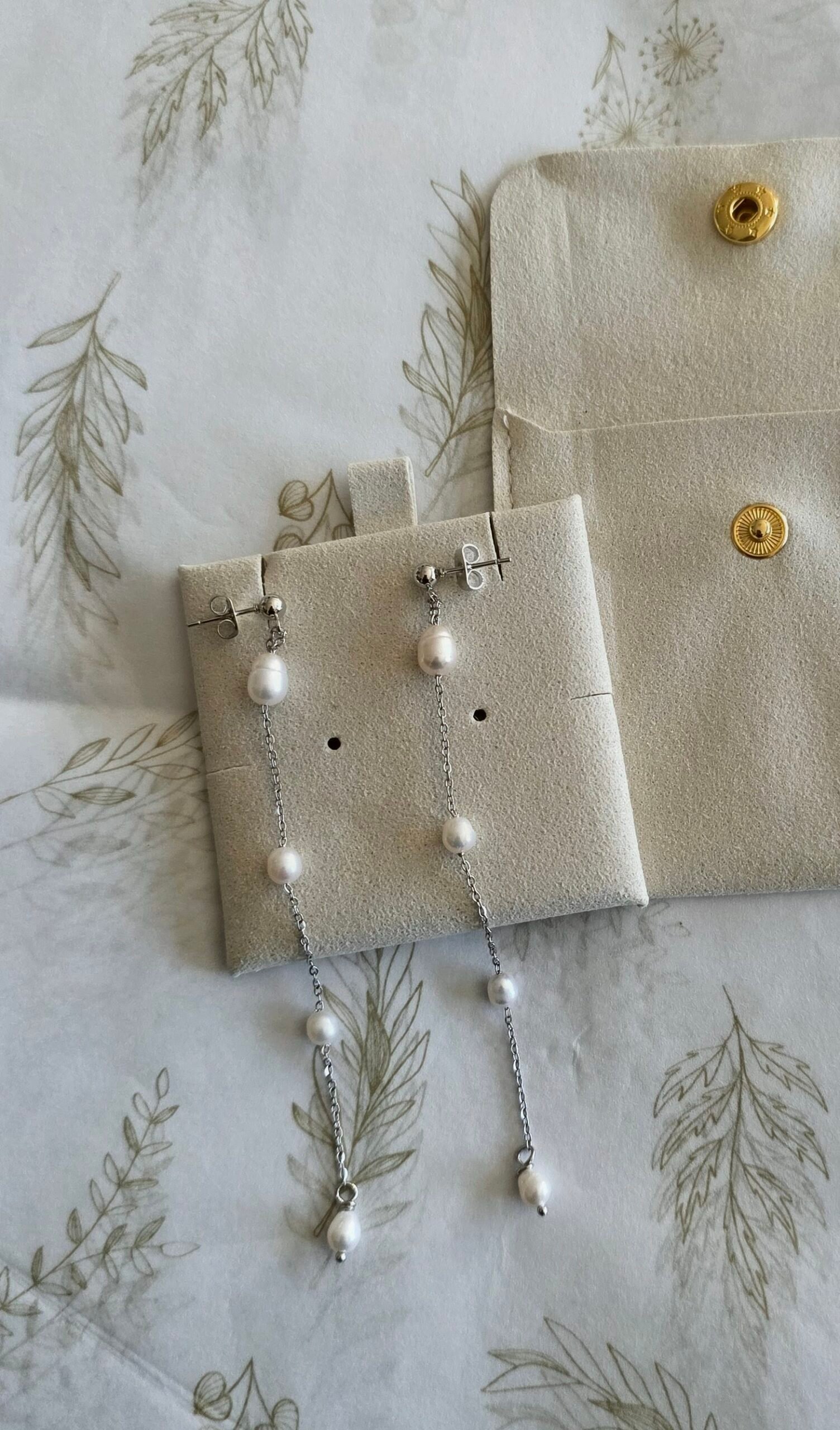 Aureline Pearl Line Earrings - Image 4
