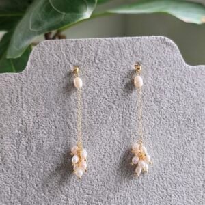 Kalaa Pearl Cascade Cluster Earrings