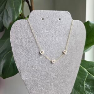 Kalaa Triple Pearl Bloom Necklace