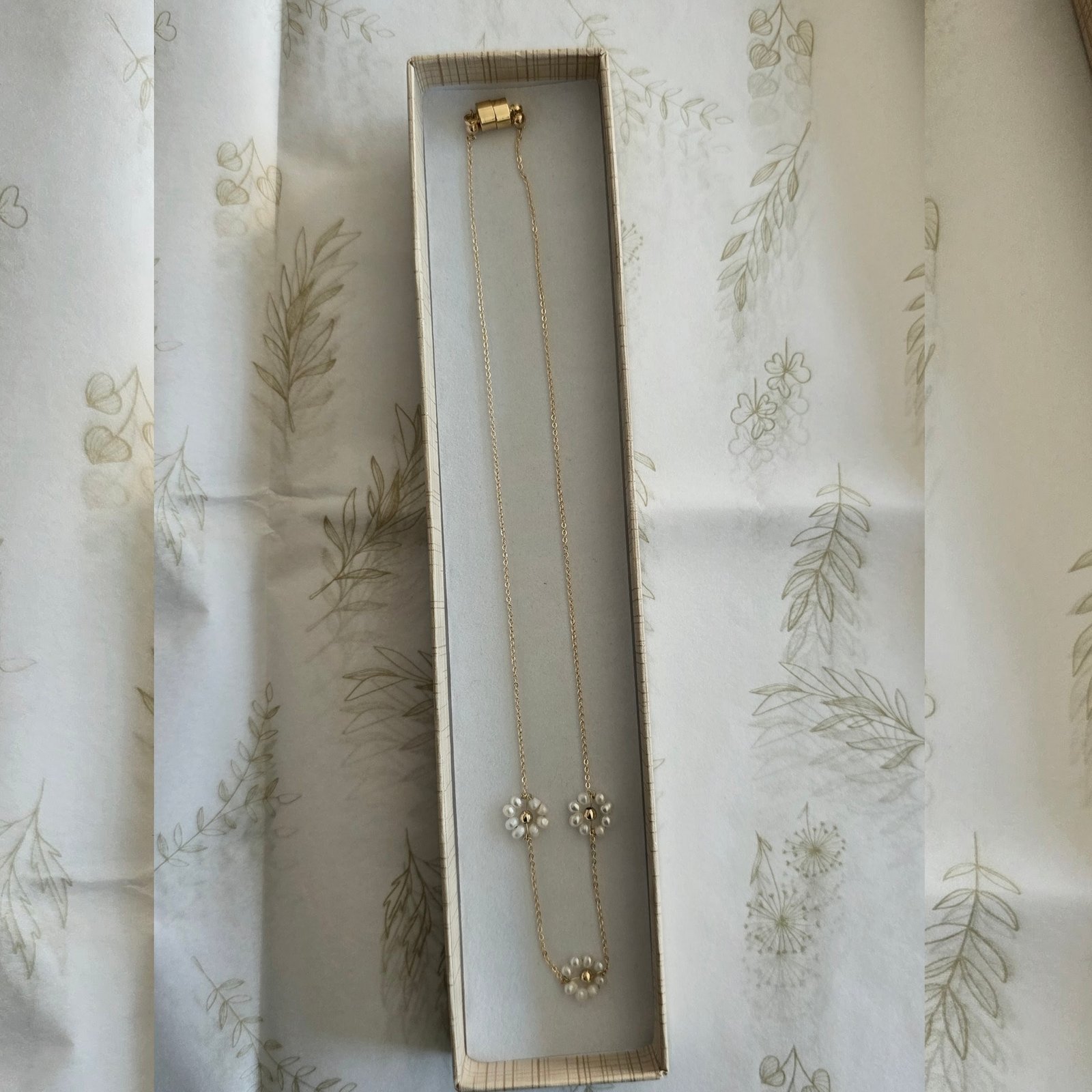 Kalaa Triple Pearl Bloom Necklace - Image 2