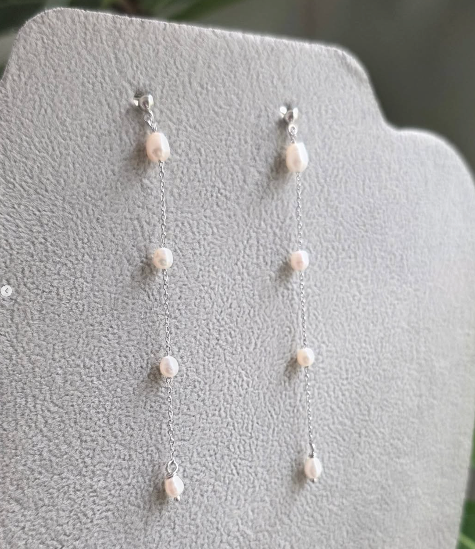 Aureline Pearl Line Earrings - Image 2